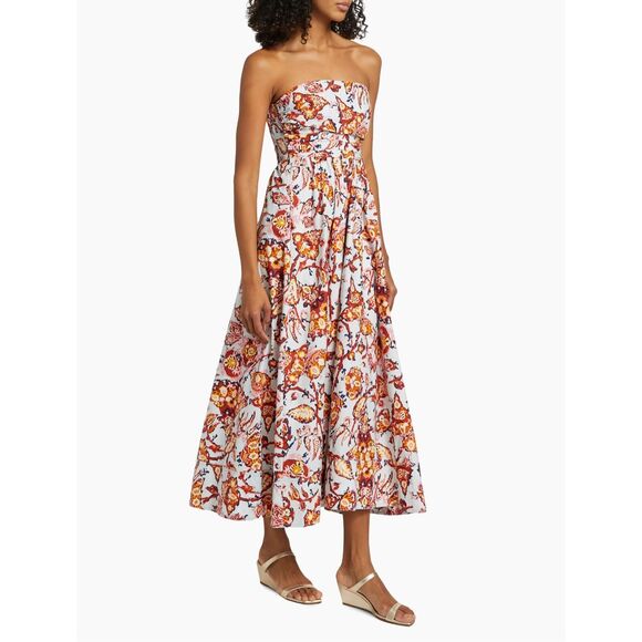 NWT A.L.C Tate Strapless A-line Maxi Dress Multicolor Size 0 $495 - Picture 3 of 14